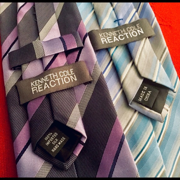 Two Kenneth Cole Reaction Import 100%Silk - Picture 2 of 4